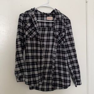 Black and White Oversized Flannel